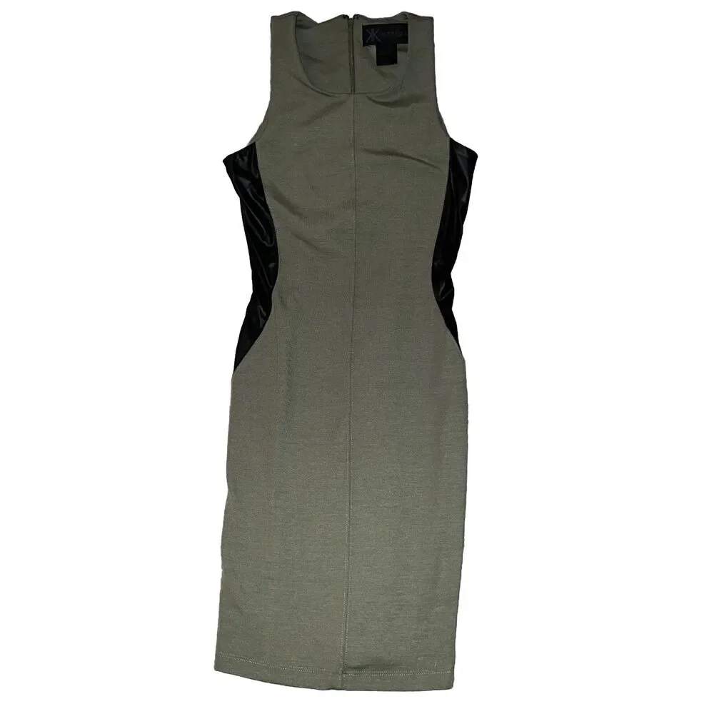Kardashian Kollection Womens XS BodyCon Short Dress Stretch Back Zip Sleeveless - Picture 1 of 5